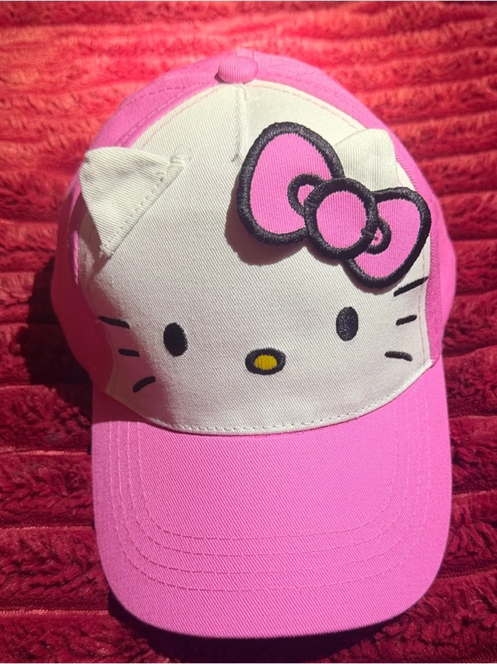 Hello Kitty Pink and Cream Hat with 3D Bow